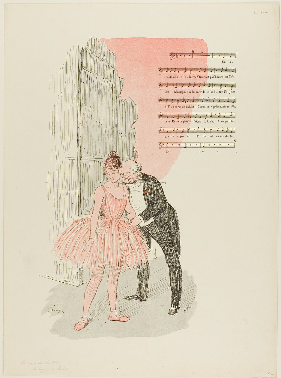 Leda und der Schwan von Théophile Alexandre Pierre Steinlen