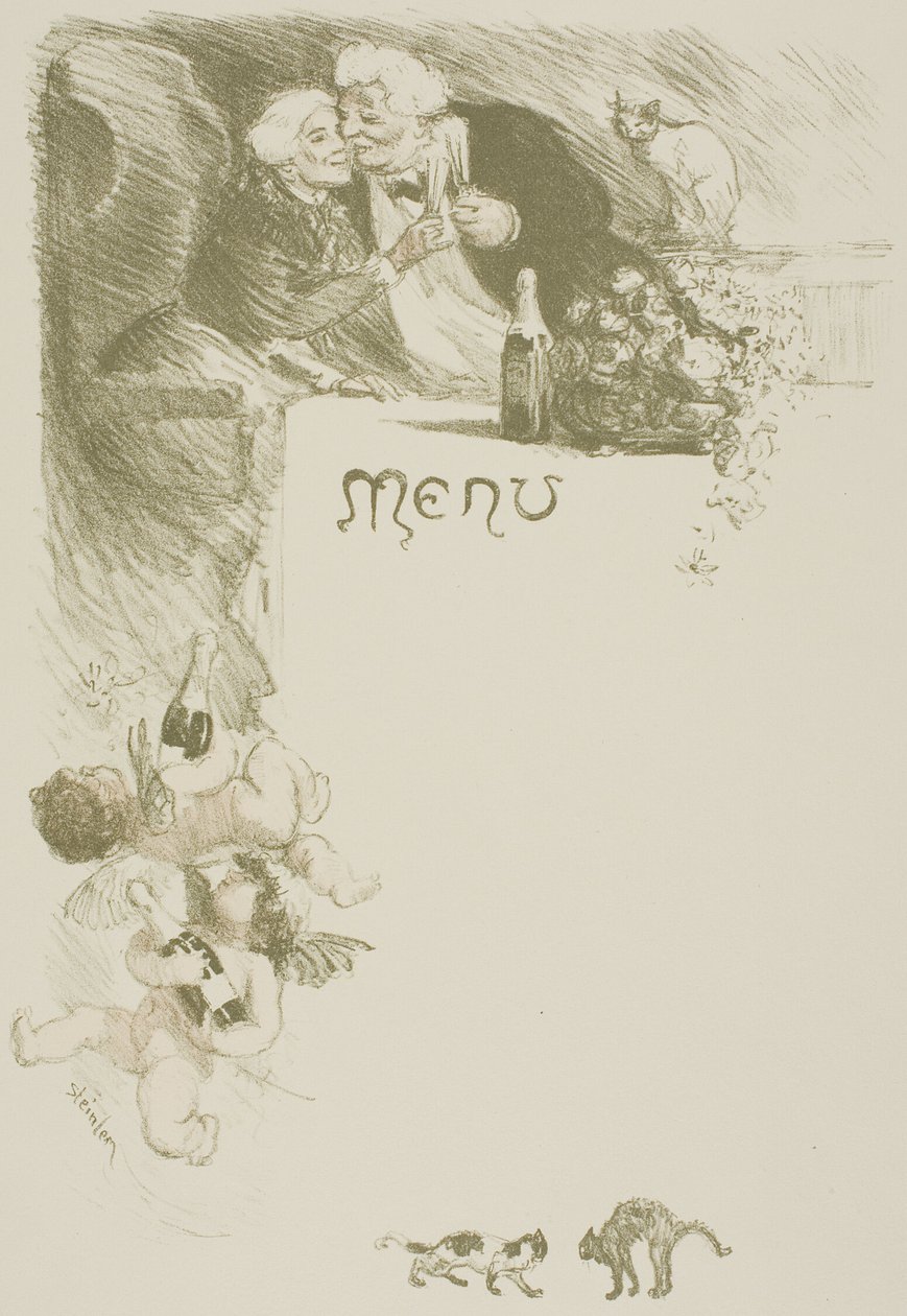 Menü Henriot von Théophile Alexandre Pierre Steinlen