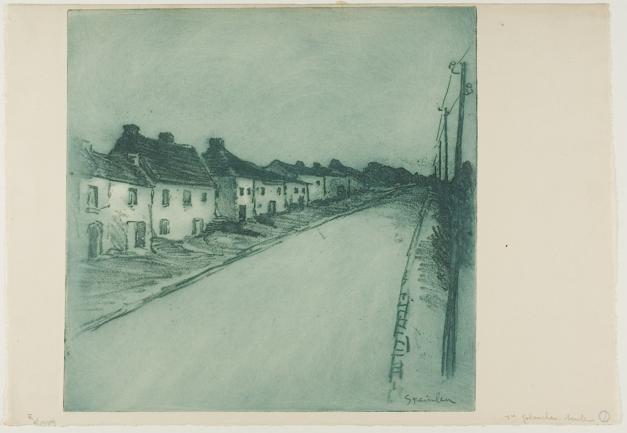 Straße durch ein Dorf von Théophile Alexandre Pierre Steinlen
