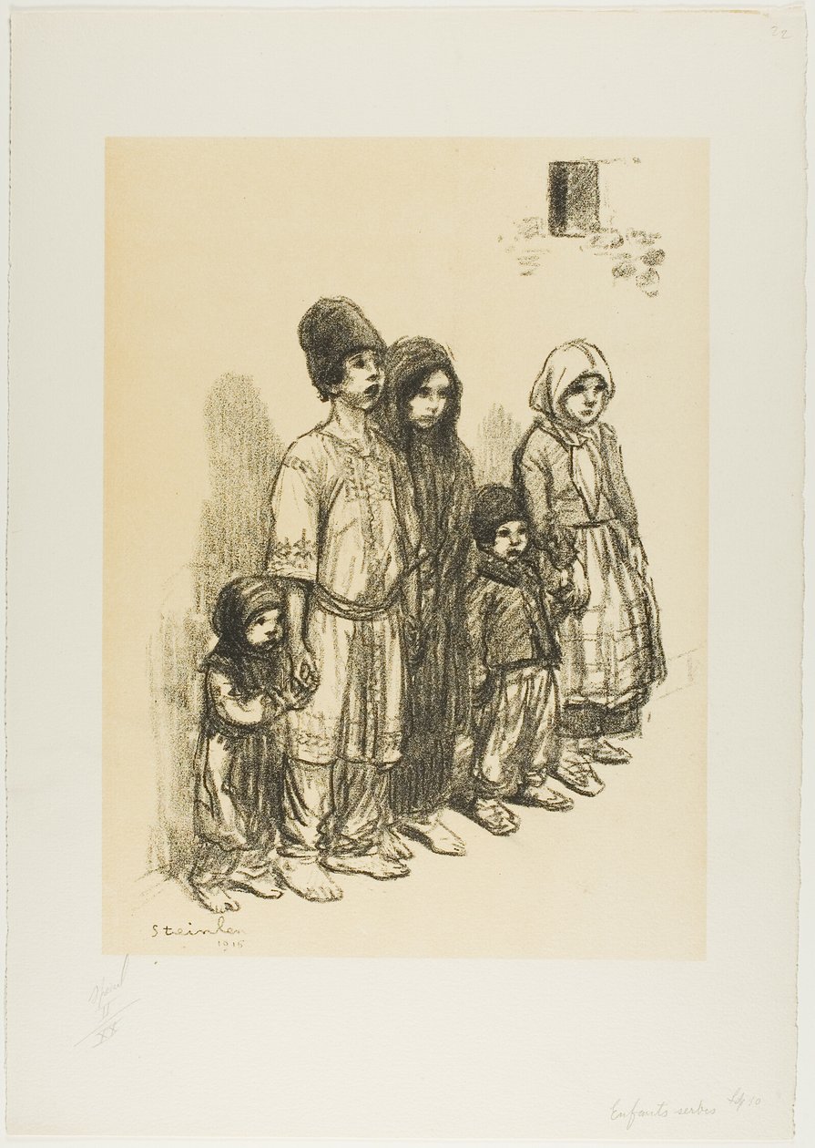 Serbische Kinder von Théophile Alexandre Pierre Steinlen