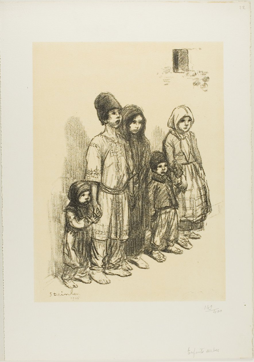 Serbische Kinder von Théophile Alexandre Pierre Steinlen