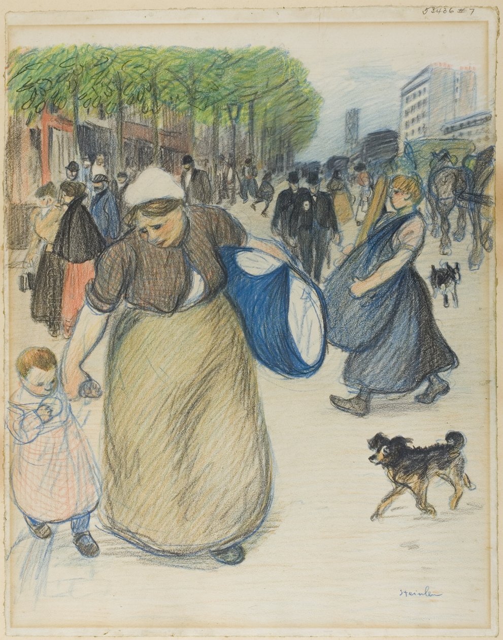 Straßenszene von Théophile Alexandre Pierre Steinlen
