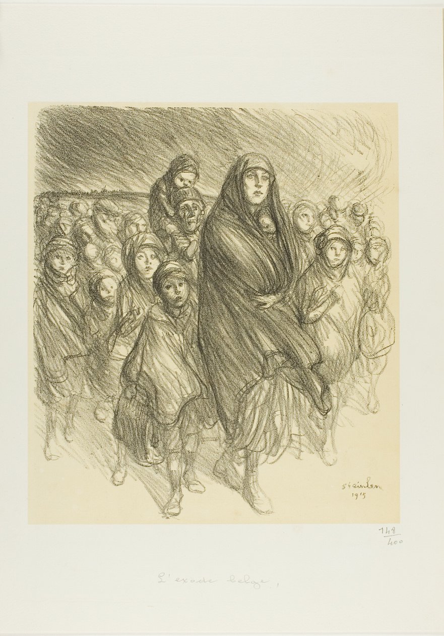 Der belgische Exodus von Théophile Alexandre Pierre Steinlen