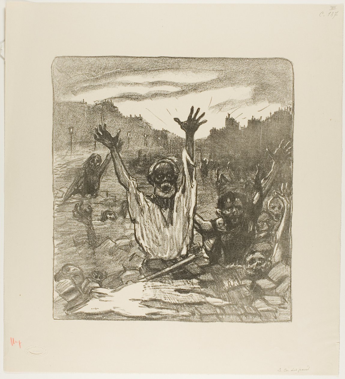 Der Schrei der Straßen! von Théophile Alexandre Pierre Steinlen