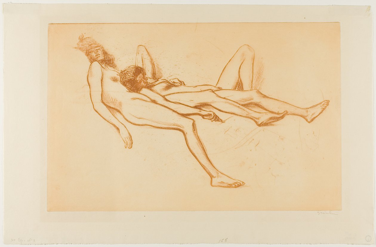Zwei Aktmodelle von Théophile Alexandre Pierre Steinlen