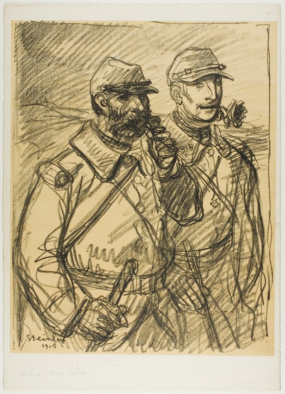 Zwei Soldaten von Théophile Alexandre Pierre Steinlen
