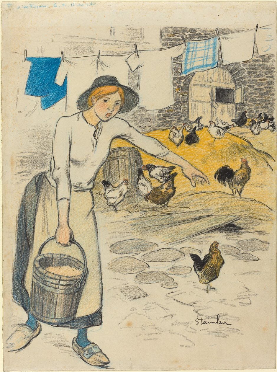 Bauernmädchen, 1896 von Théophile Alexandre Steinlen