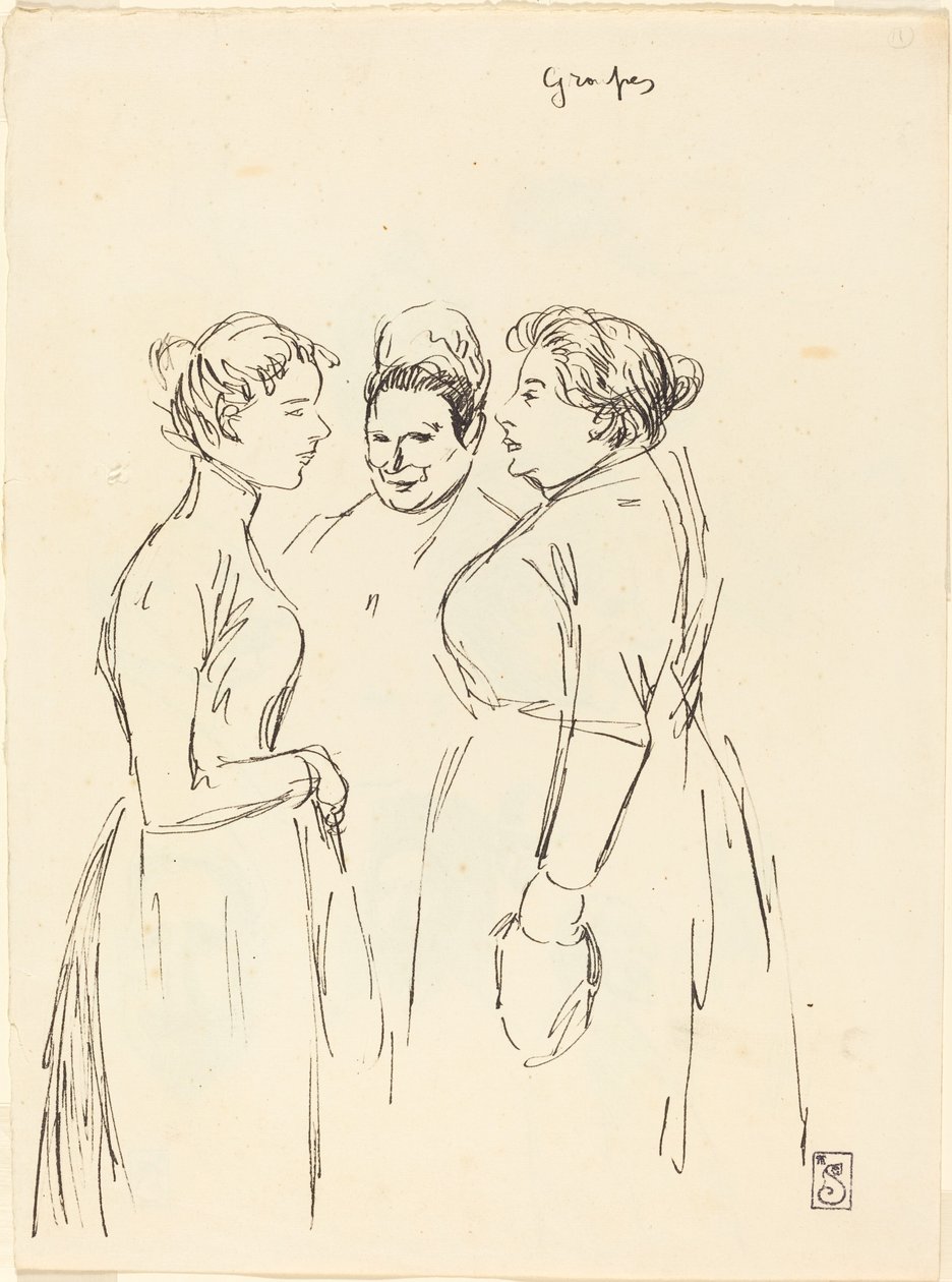 Klatschende Frauen von Théophile Alexandre Steinlen