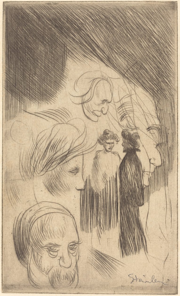 Skizzenplatte von Théophile Alexandre Steinlen