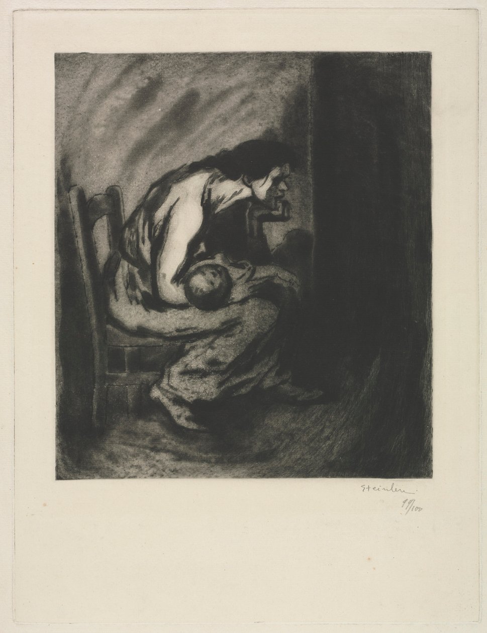 Das kranke Kind von Théophile Alexandre Steinlen