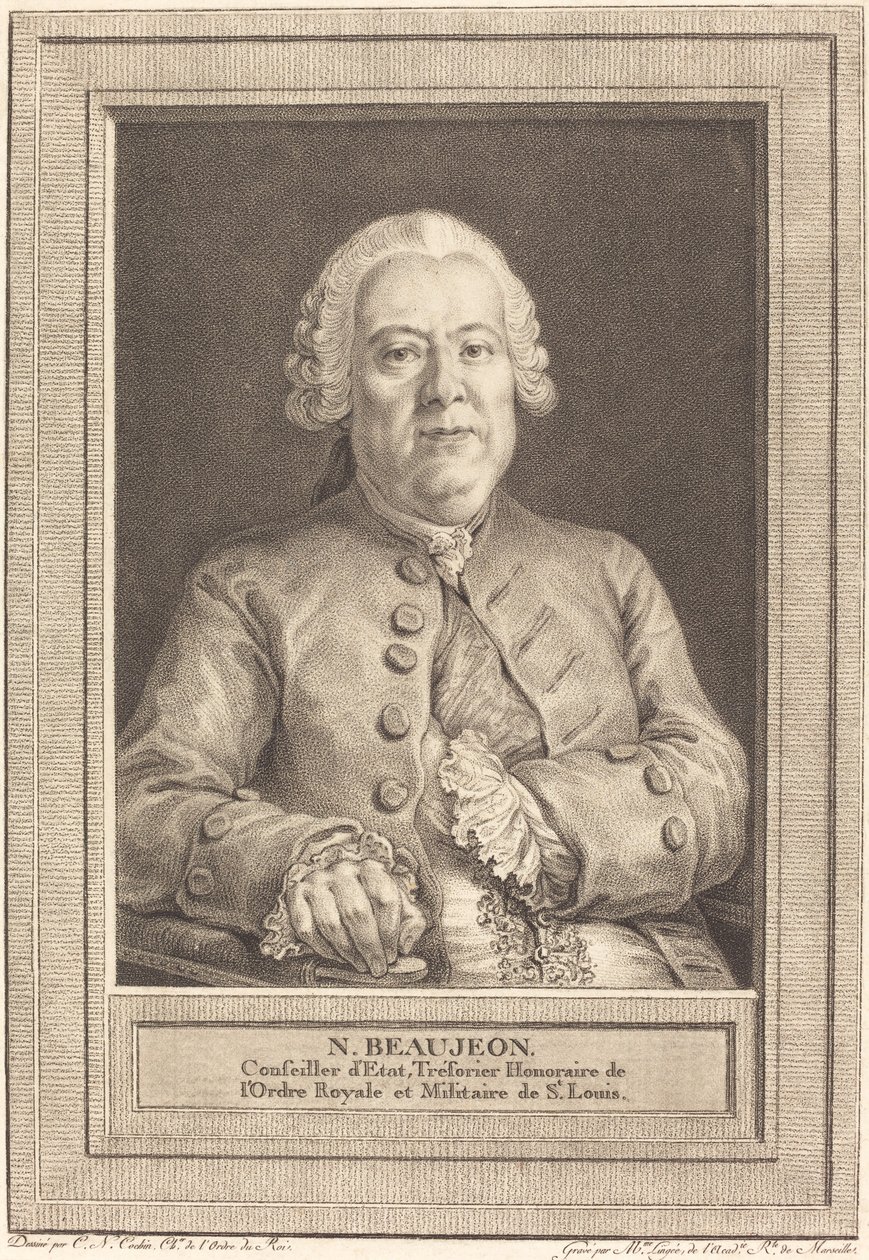 N. Beaujeon von Thérèse Éléonore Lingée after Charles Nicolas Cochin II