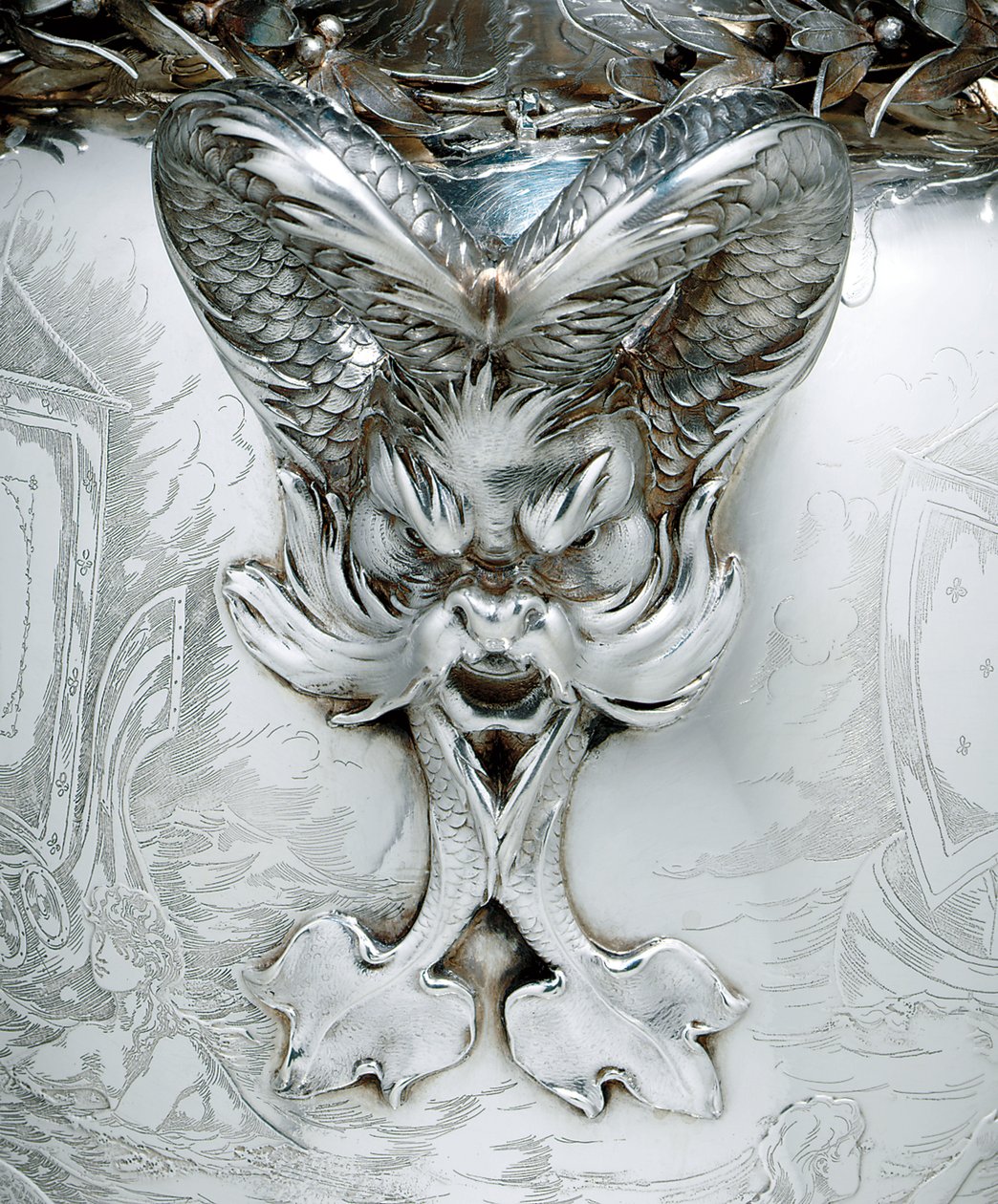 Detail einer Segeltrophäe von Tiffany and Company