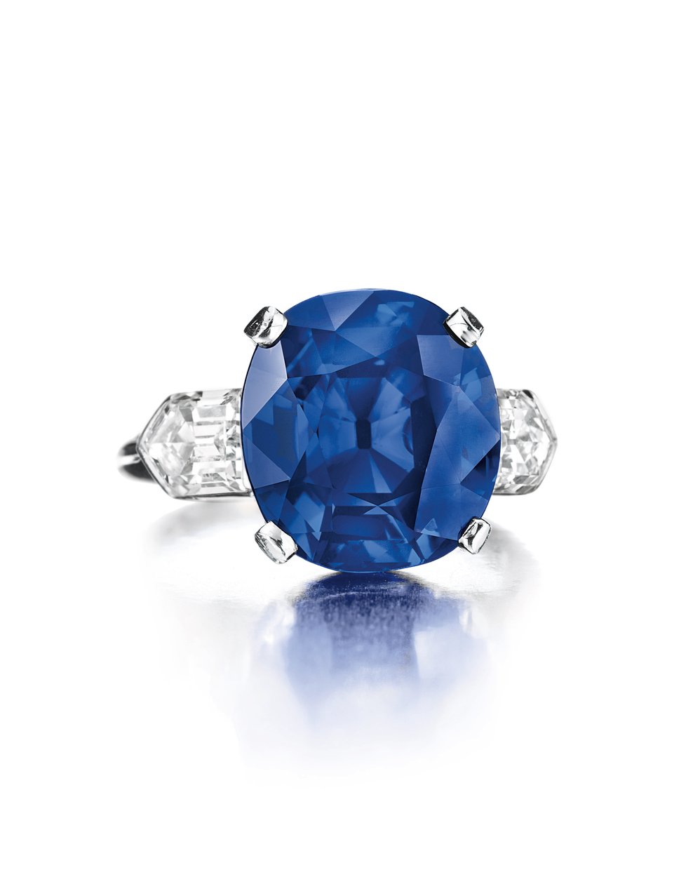 Ring (Saphir, Diamanten & Platin) von Tiffany and Company