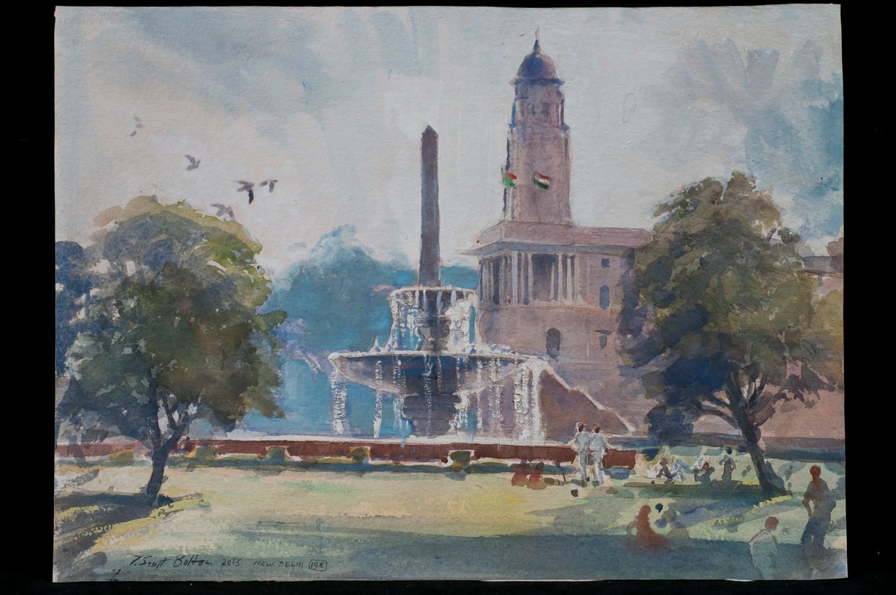 Brunnen, Rajpath, Neu-Delhi von Tim Scott Bolton