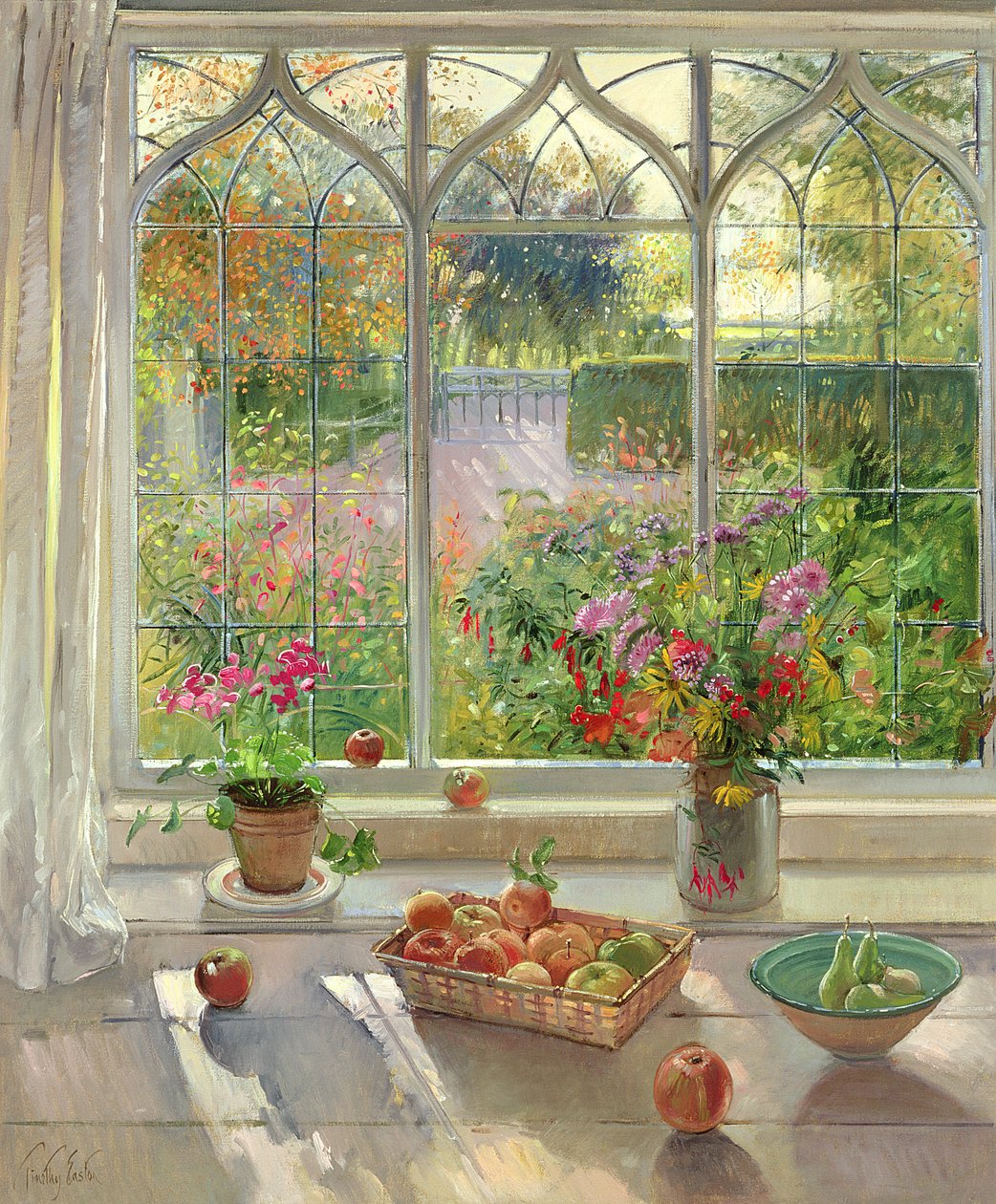 Herbstfrüchte und Blumen, 2001 von Timothy Easton