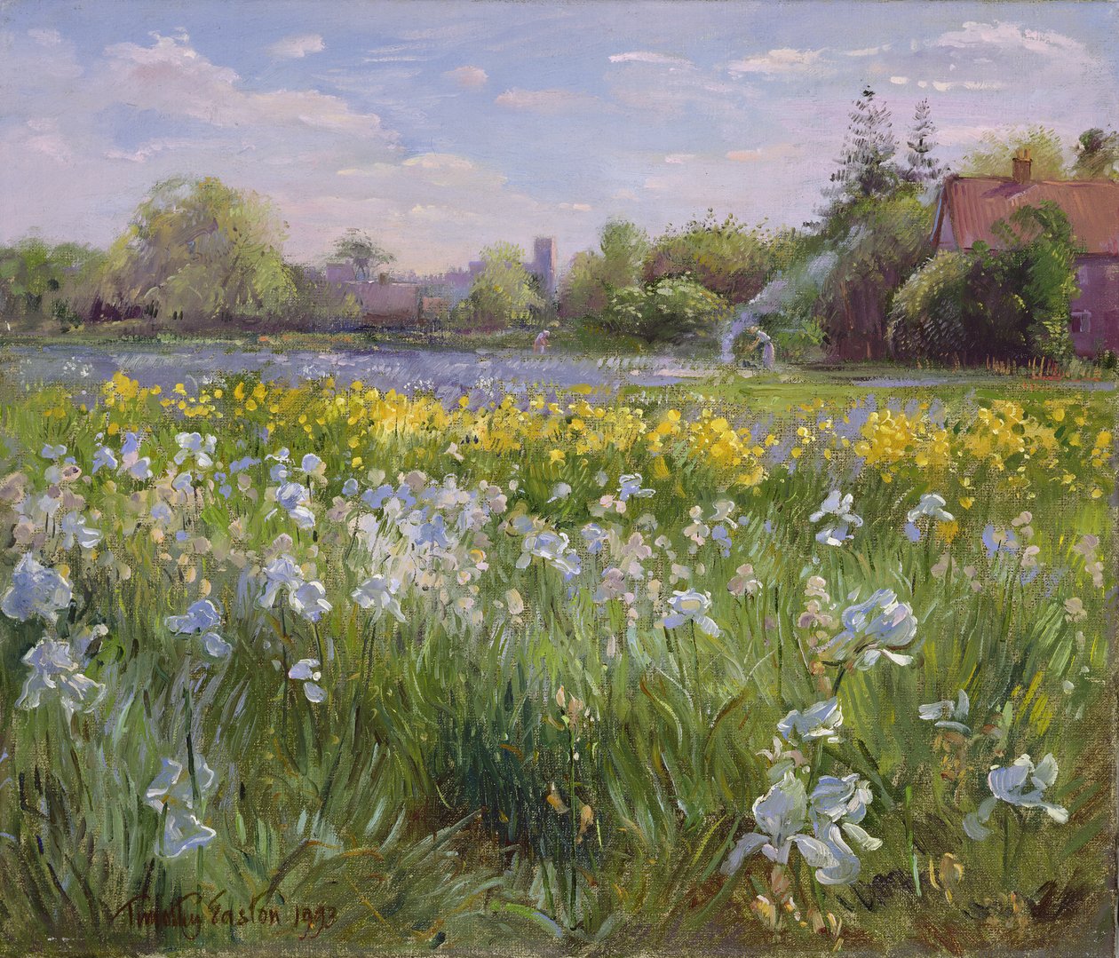 Lagerfeuer und Irisfeld, 1993 von Timothy Easton