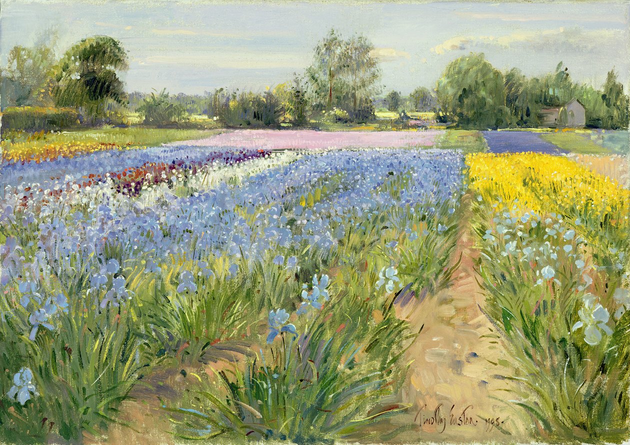 Florales Schachbrett, 1995 von Timothy Easton