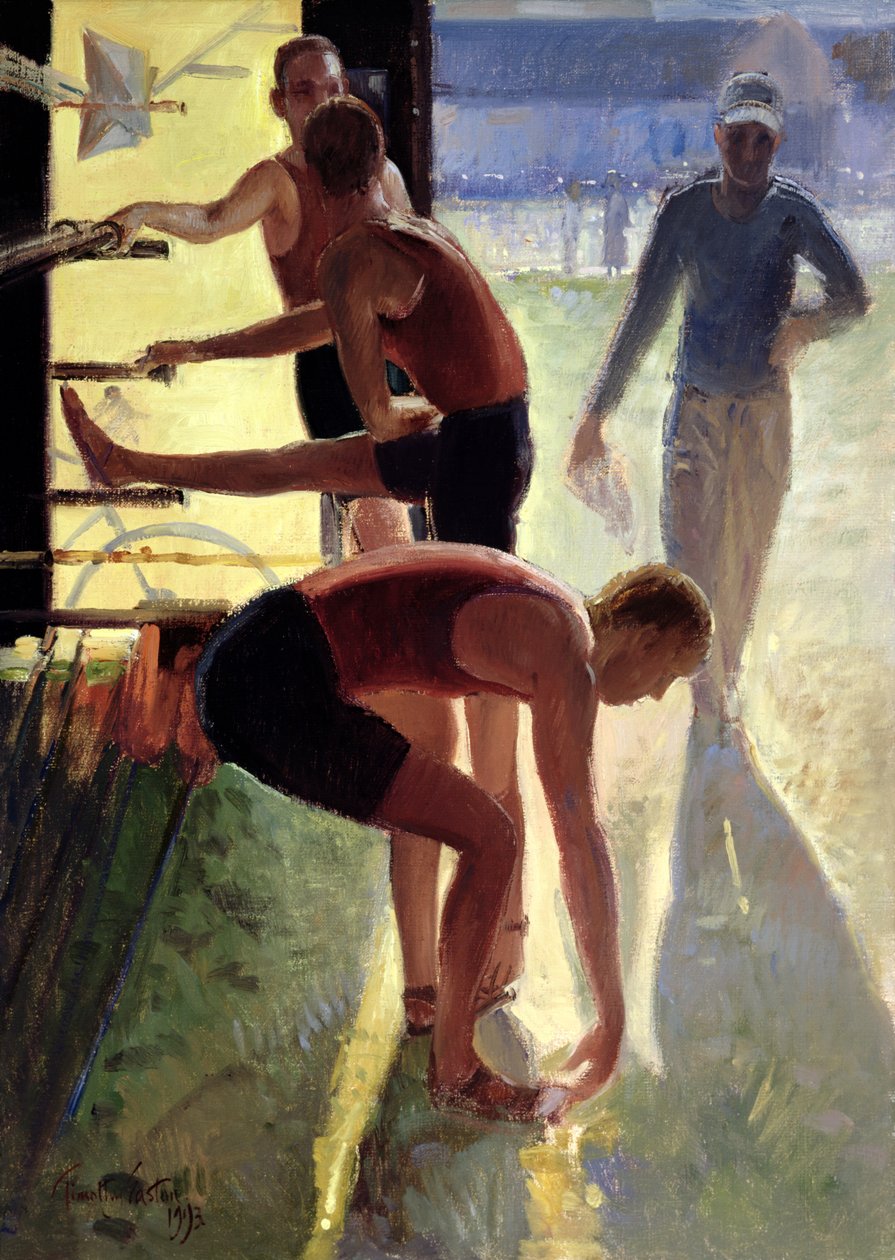 Aufwärmen von Timothy Easton