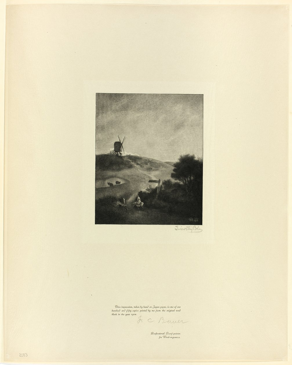 Die Windmühle, aus Alte englische Meister von Timothy Cole
