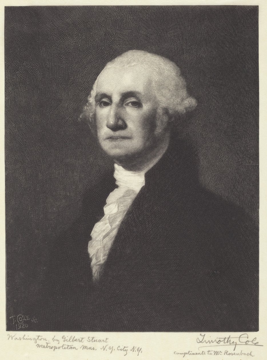 Washington von Timothy Cole after Gilbert Stuart