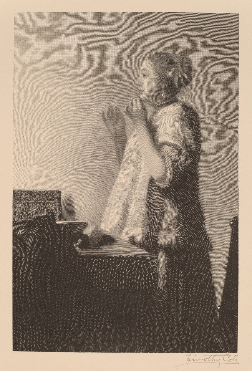 Die Perlenkette von Timothy Cole after Johannes Vermeer