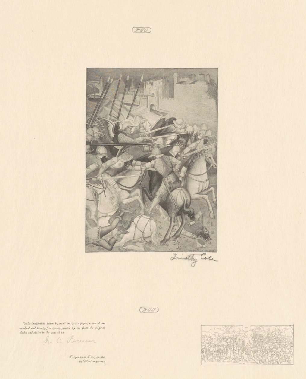 Schlacht von Saint Ephesius von Timothy Cole after Spinello Aretino