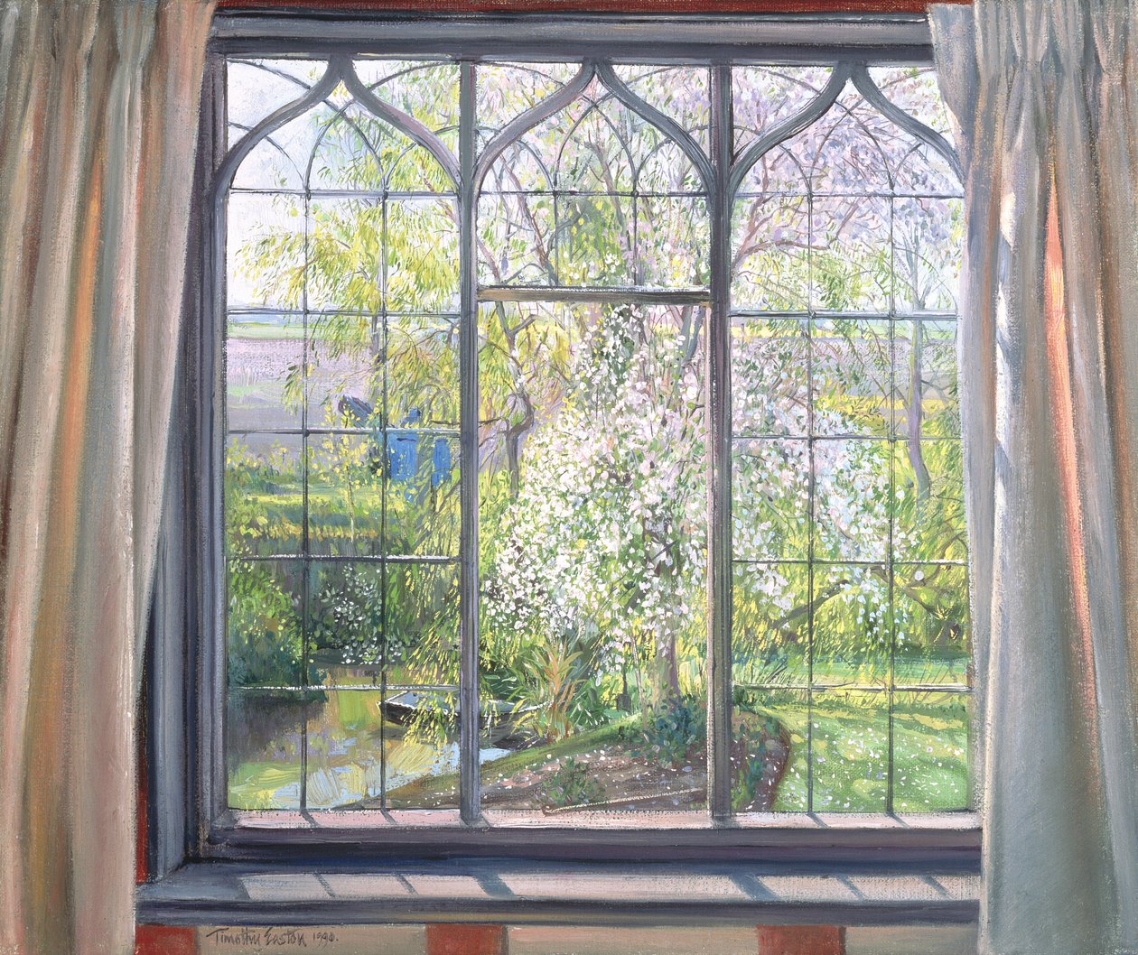 Apfelblüte gegen Weide, 1990 von Timothy Easton