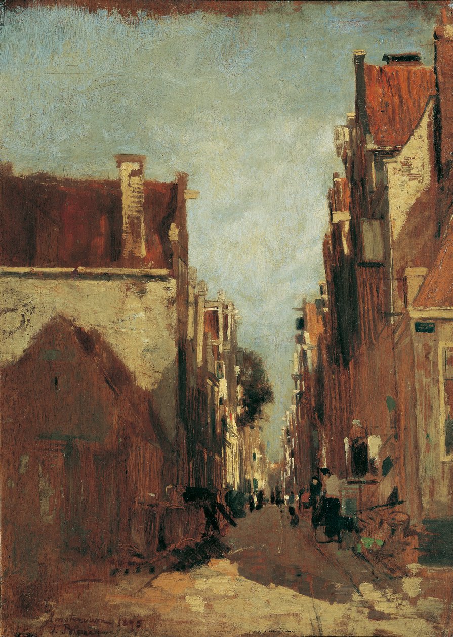 Straße in Amsterdam von Tina Blau