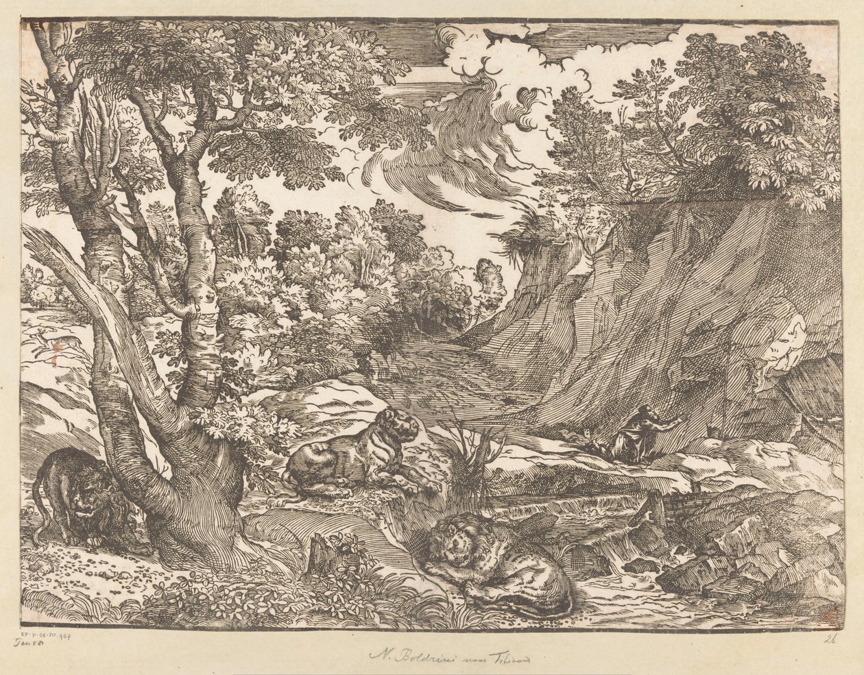 Landschaft mit dem heiligen Hieronymus von Titiaan