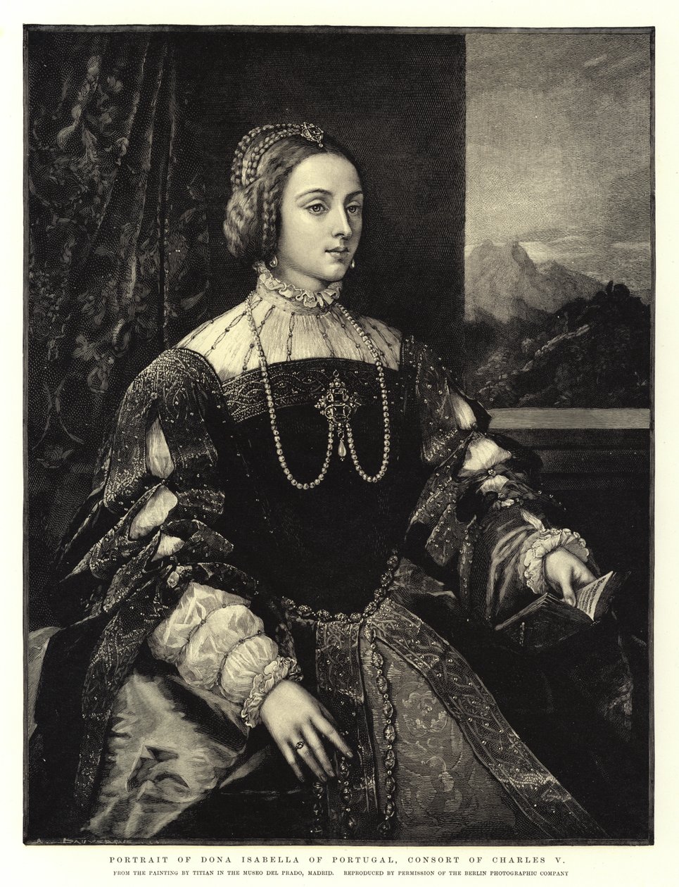 Porträt von Dona Isabella von Portugal, Gemahlin von Karl V. von Tiziano Vecelli