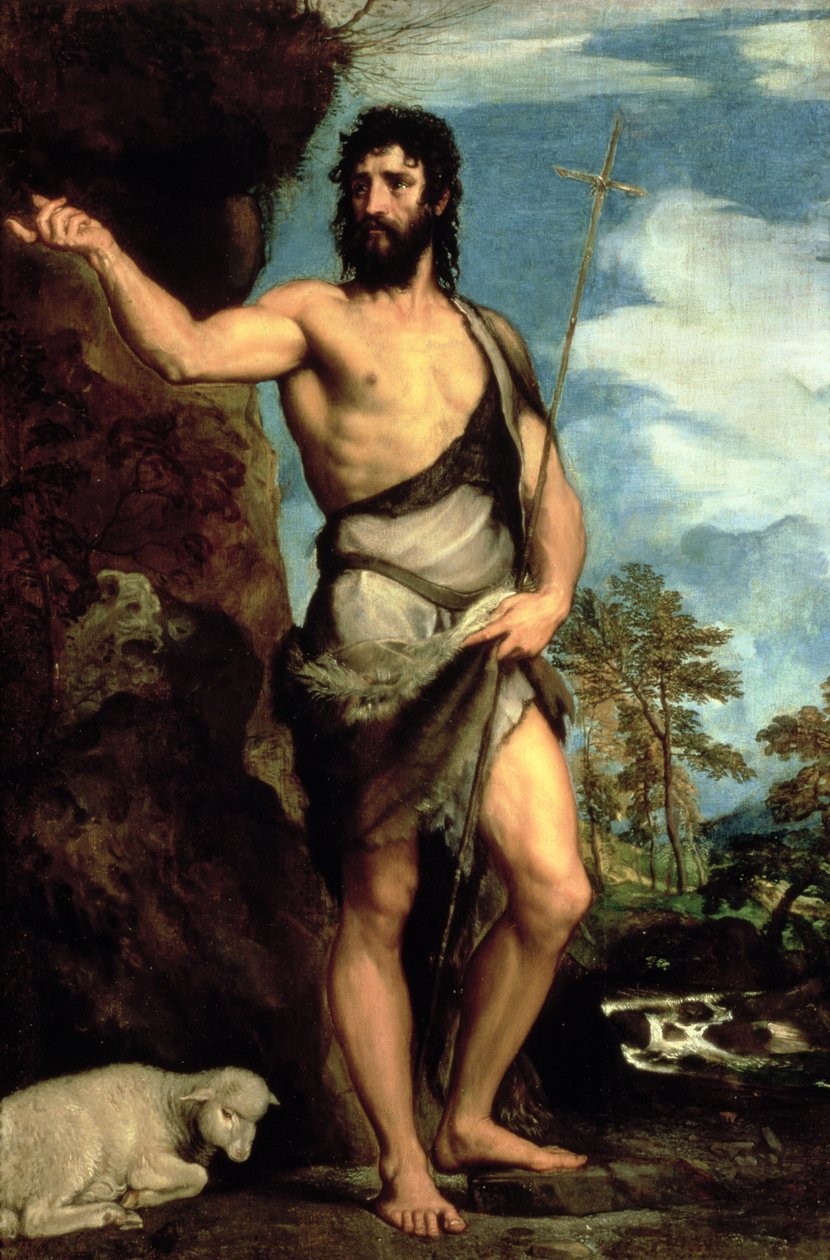 Johannes der Täufer von Tiziano Vecelli