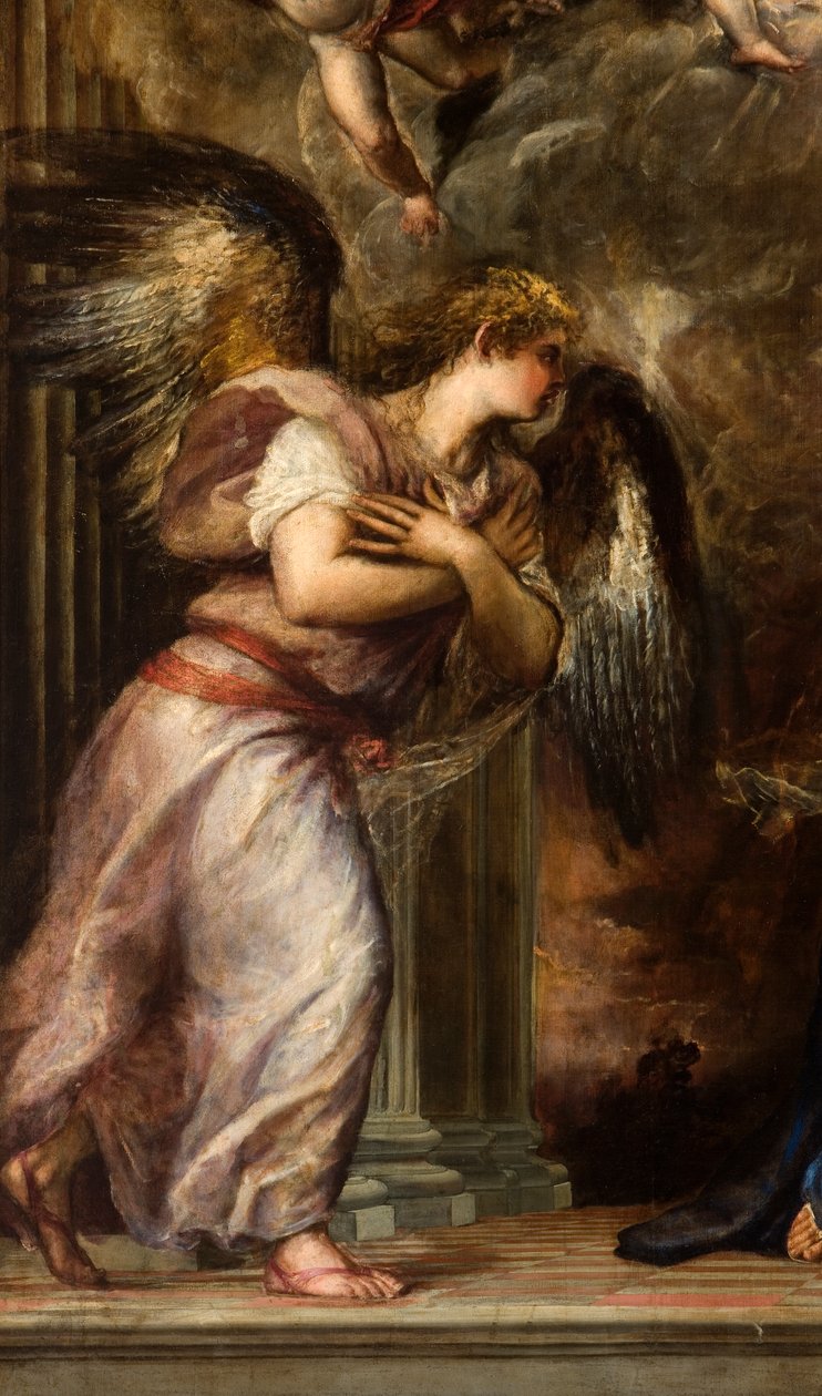 Die Verkündigung (Detail) von Tiziano Vecelli