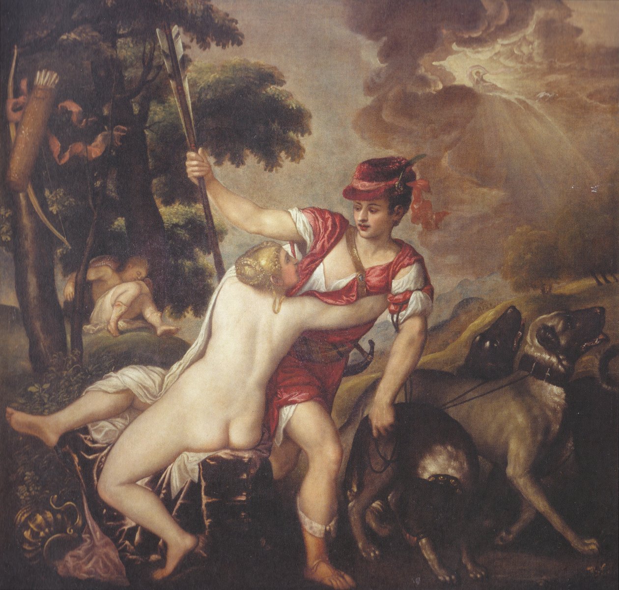 Venus und Adonis von Tiziano Vecelli