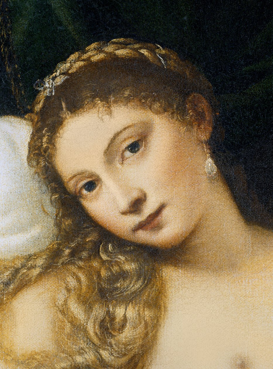 Venus von Urbino, vor 1538 (Detail) von Tiziano Vecelli