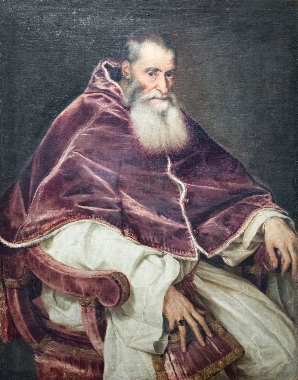 Porträt von Papst Paul III. von Titian (c.1488 1576)