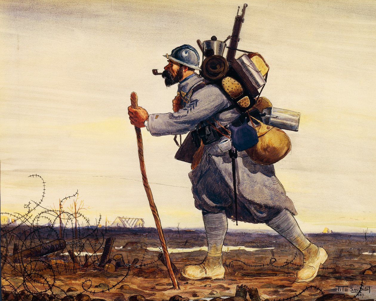 Französischer Poilu (Soldat) aus dem Ersten Weltkrieg von Tito Saubidet