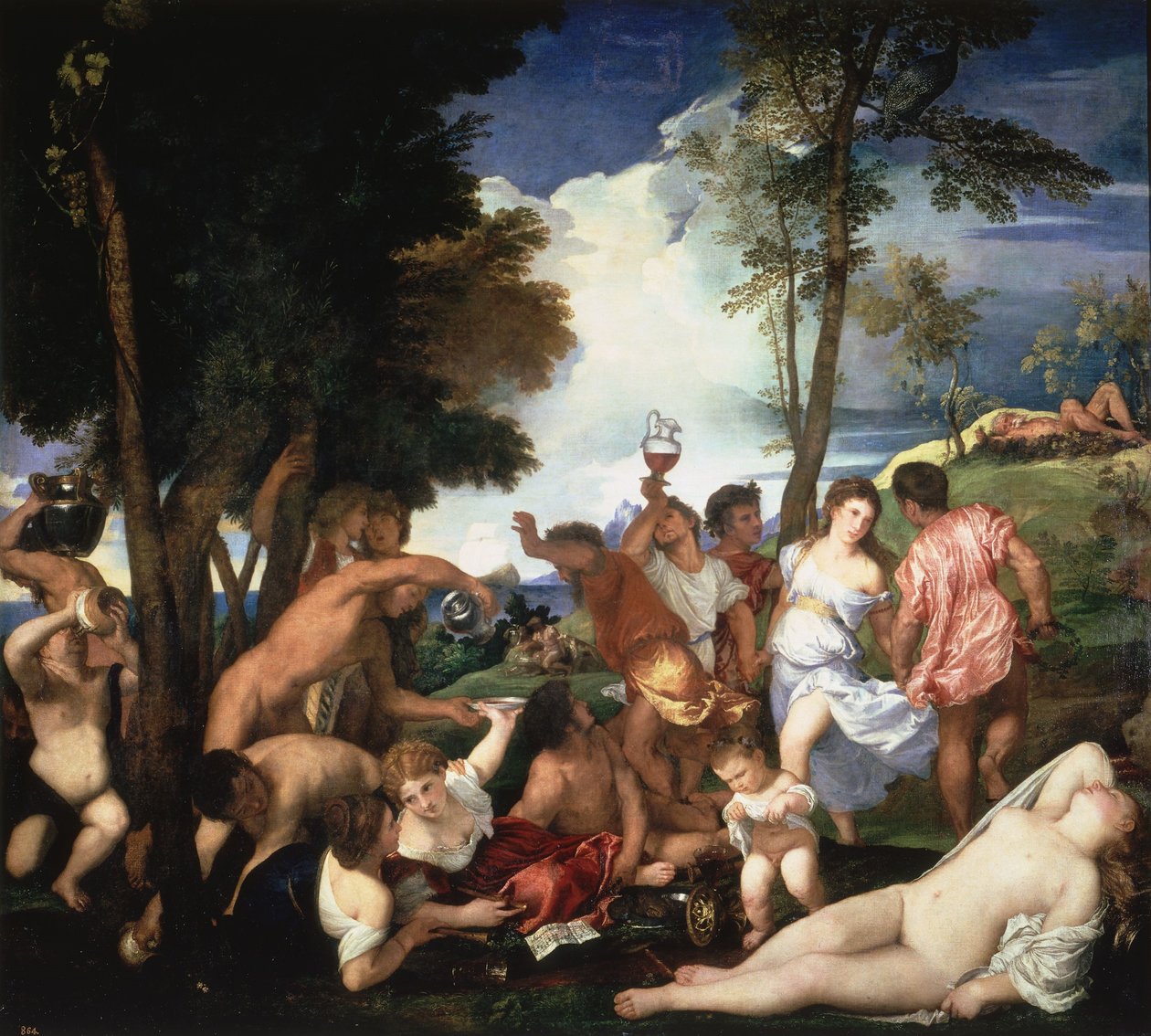 Bacchanal der Andrianer von Tiziano Vecelli