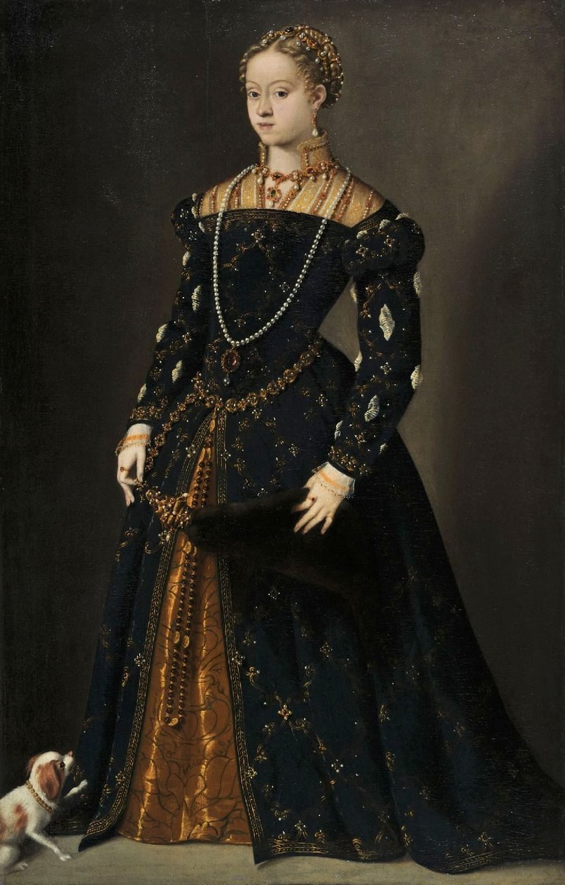 Porträt der Erzherzogin Katharina von Österreich von Tiziano Vecelli