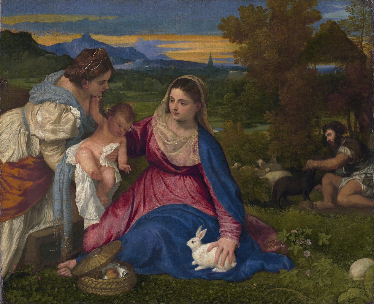 Die Jungfrau mit dem Kaninchen von Tiziano Vecelli