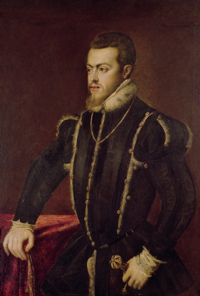 Porträt von Philipp II. (1527-98) von Spanien von Tiziano Vecelli