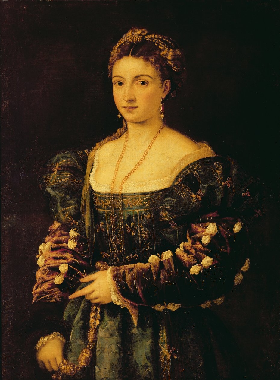Porträt einer Frau, genannt La Bella von Tiziano Vecelli