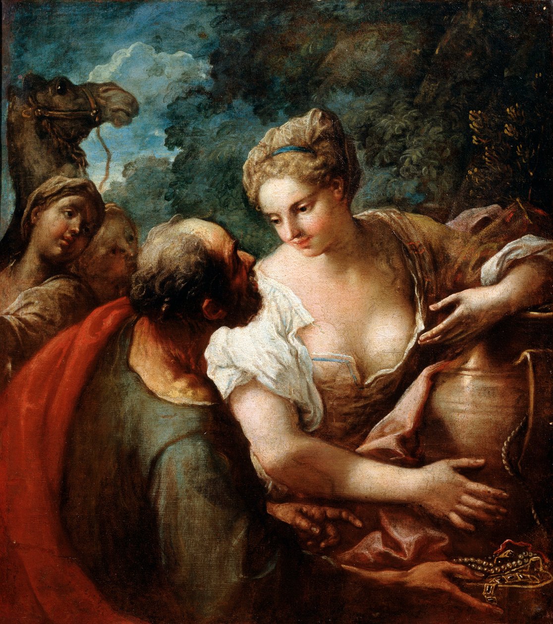 Rebekka am Brunnen, 16. Jahrhundert von Tiziano Vecelli