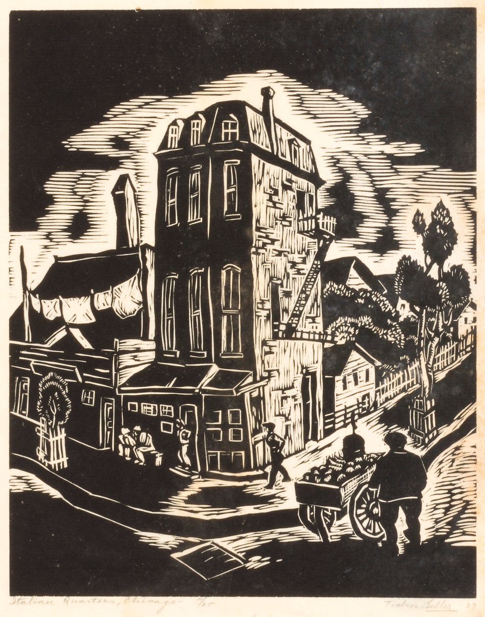 Italienische Viertel, Chicago von Todros Geller