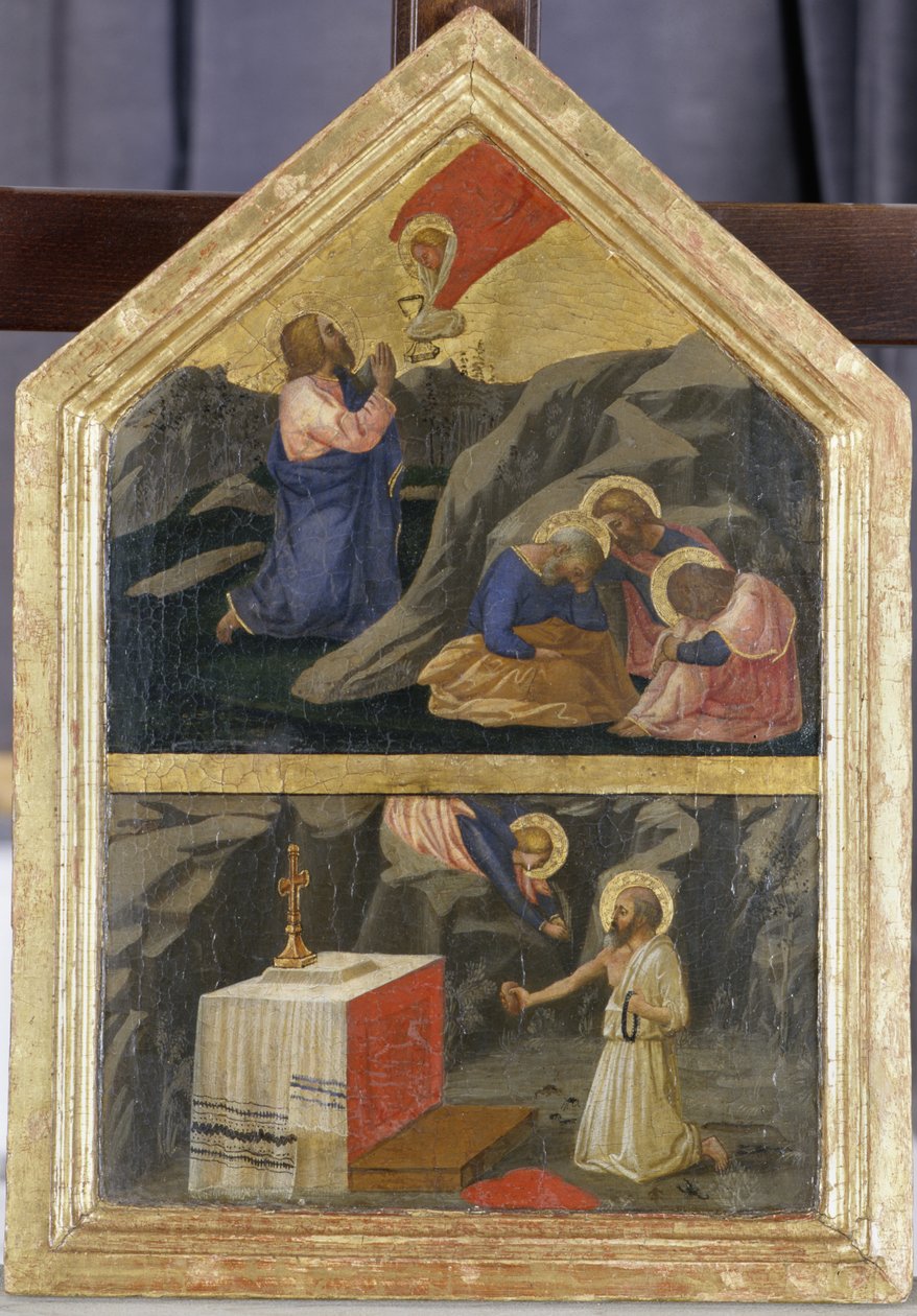 Christus im Garten Gethsemane und Heiliger Hieronymus von Tommaso Masaccio