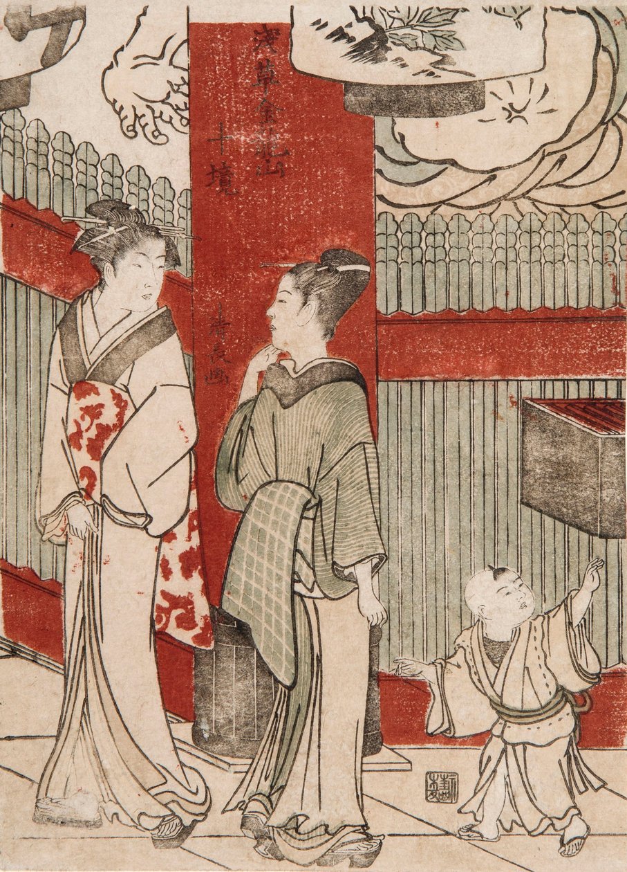 Holzschnitt von Torii Kiyonaga