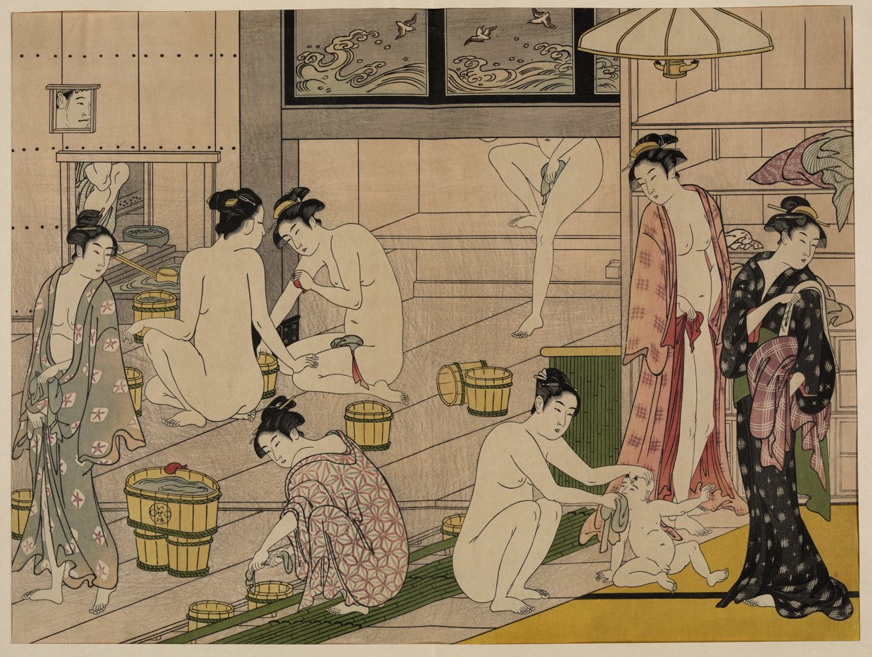 Badehaus, um 1785 von Torii Kiyonaga