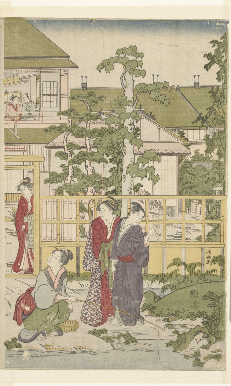 Blinde Kuh spielen von Torii Kiyonaga