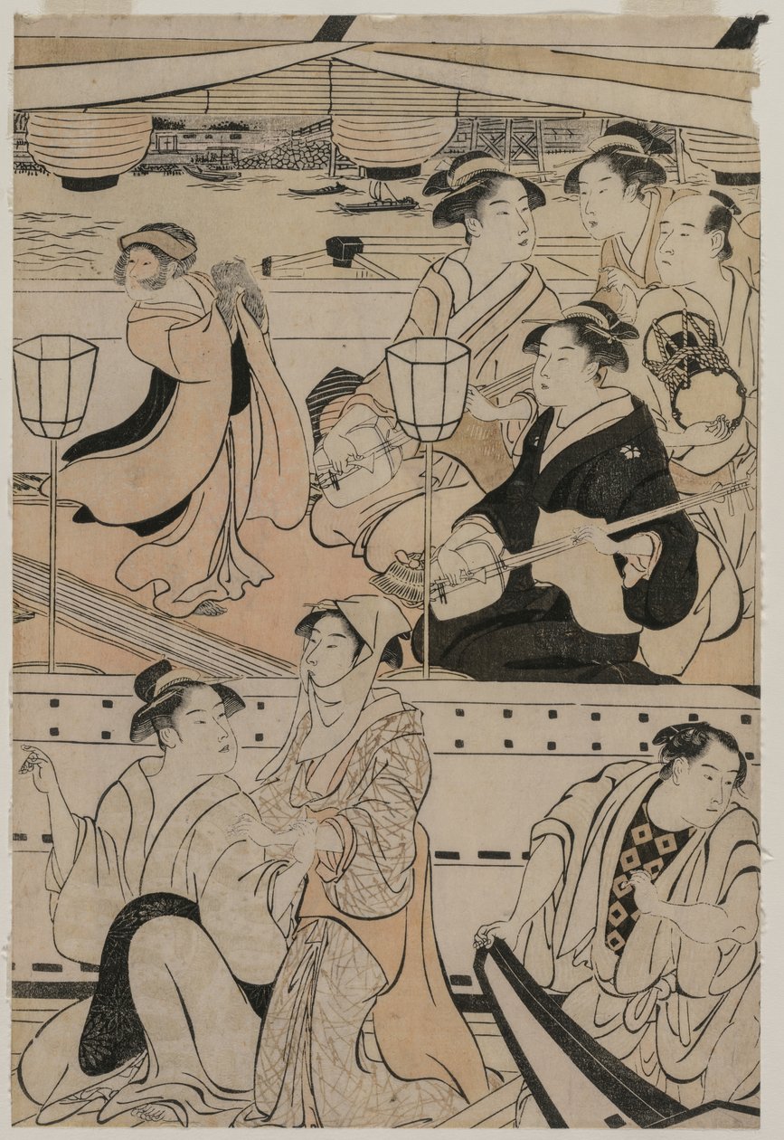 Bootsfahrt auf dem Sumida-Fluss von Torii Kiyonaga