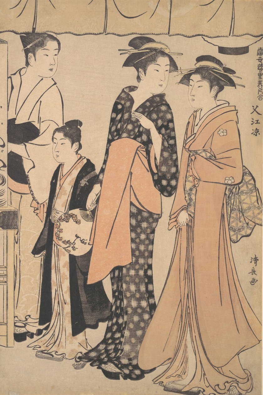 Abkühlung in Nakazu von Torii Kiyonaga