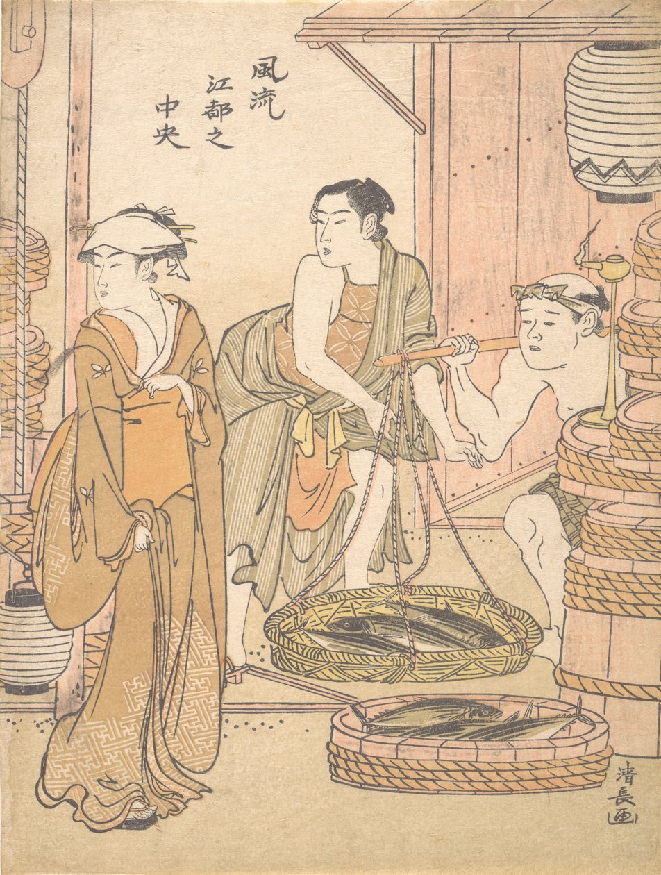 Der Fischhändler von Torii Kiyonaga